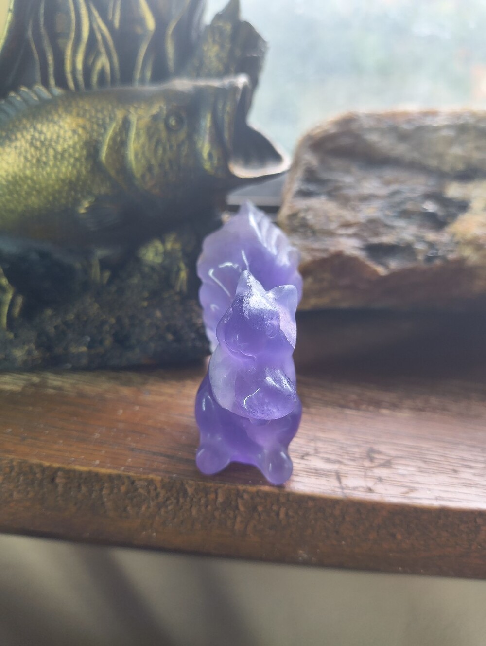 Purple Quartz Crystal Squirrel Figurine - Picture 6 of 9